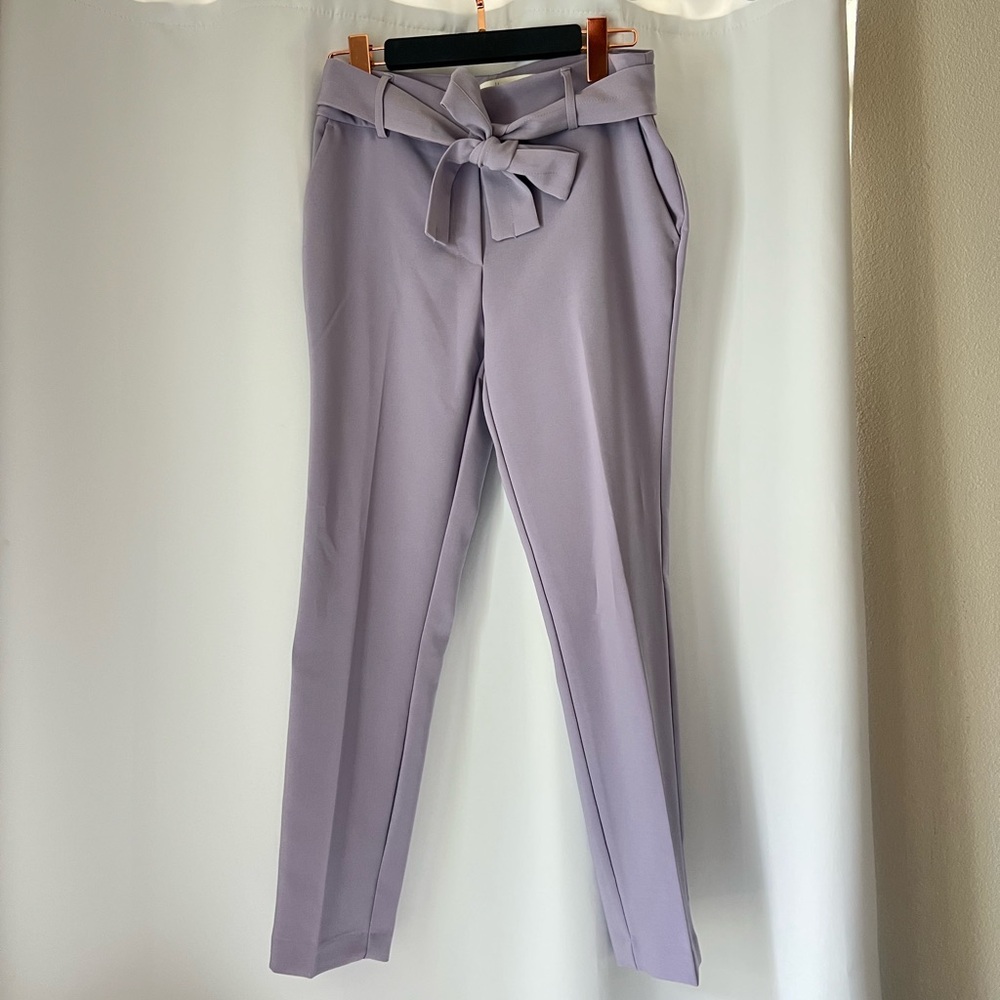 Lavender Tie-Waist Women's Business Pants